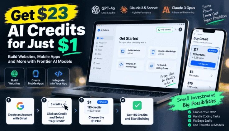 How to Get $23 AI Credits for Just $1 – Complete Guide